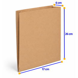 Envelope de papel kraft saco sem aba P